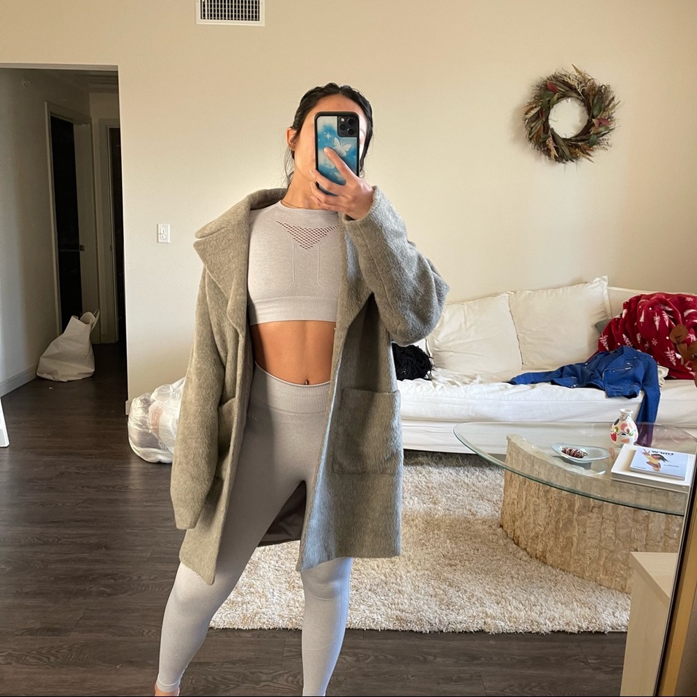 missguided grey coat
